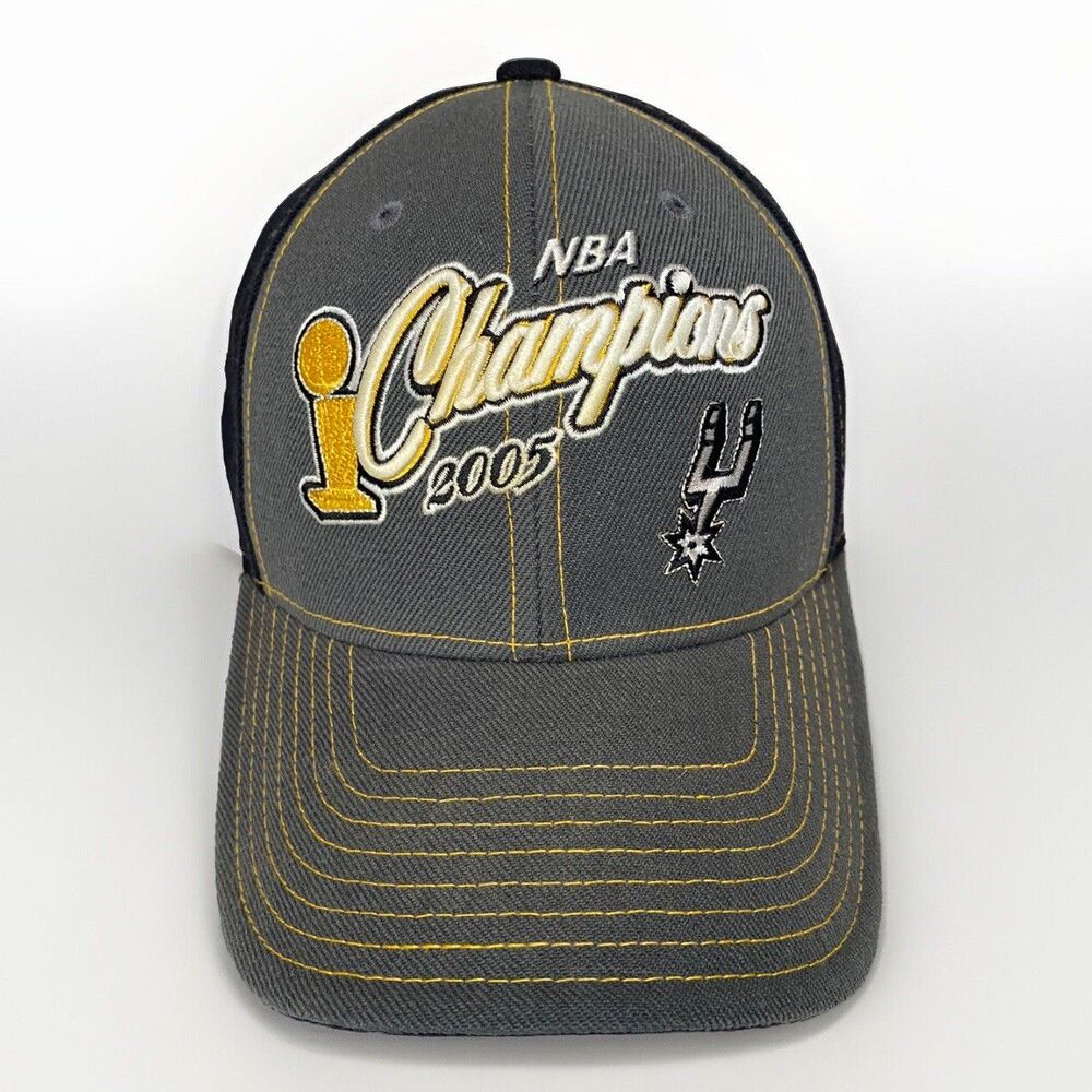 Vintage 2005 San Antonio Spurs Championship NBA Finals Hat Cap Gray Reebok